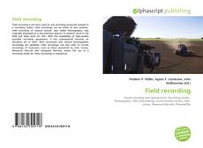 Copertina di Field recording