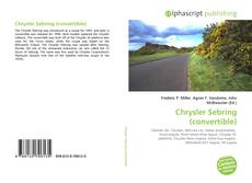 Buchcover von Chrysler Sebring (convertible)