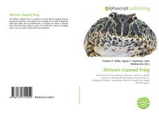 Bookcover of African clawed frog