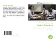 Lecture Recording kitap kapağı