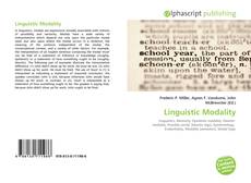 Capa do livro de Linguistic Modality 