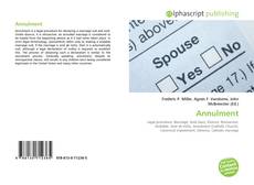 Buchcover von Annulment