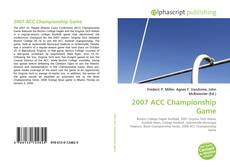 Couverture de 2007 ACC Championship Game