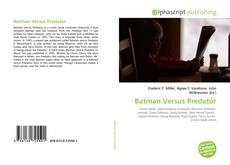 Copertina di Batman Versus Predator