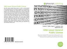 Bookcover of GNU Lesser General Public License