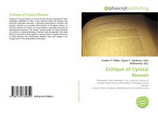 Обложка Critique of Cynical Reason