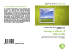 Обложка Ecological effects of biodiversity
