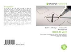 Portada del libro de Droit de Vote