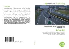 Portada del libro de Lotus 80
