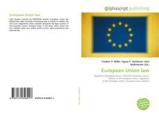 Borítókép a  European Union law - hoz