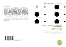 Portada del libro de BMW M30