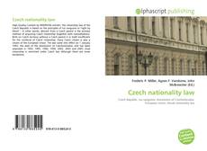 Copertina di Czech nationality law