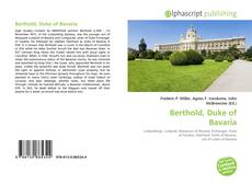 Bookcover of Berthold, Duke of Bavaria