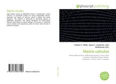 Bookcover of Matrix calculus
