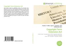 Bookcover of Copyright Term Extension Act