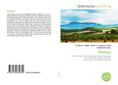 Bookcover of Khotyn