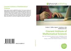 Bookcover of Courant Institute of Mathematical Sciences