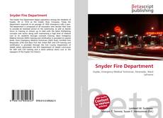 Capa do livro de Snyder Fire Department 