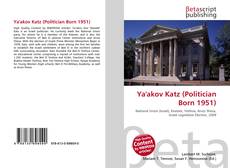 Copertina di Ya'akov Katz (Politician Born 1951)