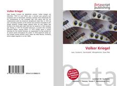 Couverture de Volker Kriegel