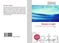 Portada del libro de Remain in Light
