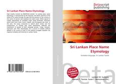 Portada del libro de Sri Lankan Place Name Etymology