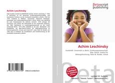 Portada del libro de Achim Leschinsky