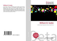 Buchcover von William B. Saxbe
