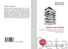 Couverture de Achim von Arnim