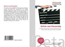 Buchcover von Achim von Paczensky