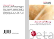 Capa do livro de Achsenbeschriftung 