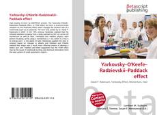 Capa do livro de Yarkovsky–O'Keefe–Radzievskii–Paddack effect 