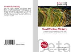 Buchcover von Third Whitlam Ministry