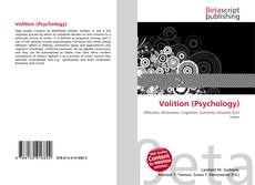 Buchcover von Volition (Psychology)