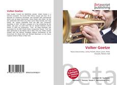 Buchcover von Volker Goetze