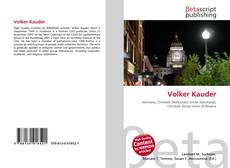 Capa do livro de Volker Kauder 
