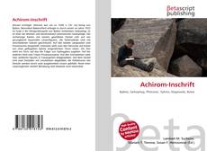 Achirom-Inschrift kitap kapağı