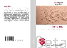 Portada del libro de Volker Zotz