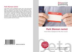 Portada del libro de Park (Korean name)