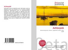 Buchcover von Achterpiek