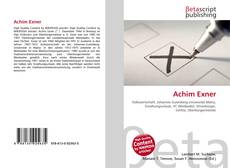 Bookcover of Achim Exner