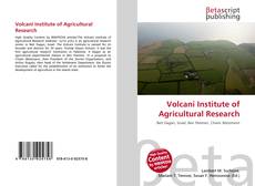 Bookcover of Volcani Institute of Agricultural Research