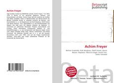 Обложка Achim Freyer