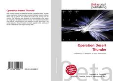 Portada del libro de Operation Desert Thunder