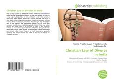 Couverture de Christian Law of Divorce in India