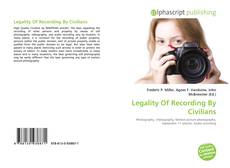 Обложка Legality Of Recording By Civilians