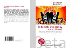 Обложка To Each His Own (Bobby Vinton Album)