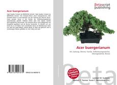 Capa do livro de Acer buergerianum 