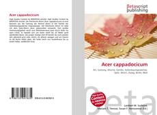 Buchcover von Acer cappadocicum