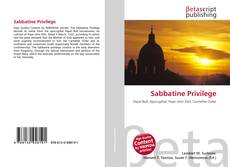Couverture de Sabbatine Privilege